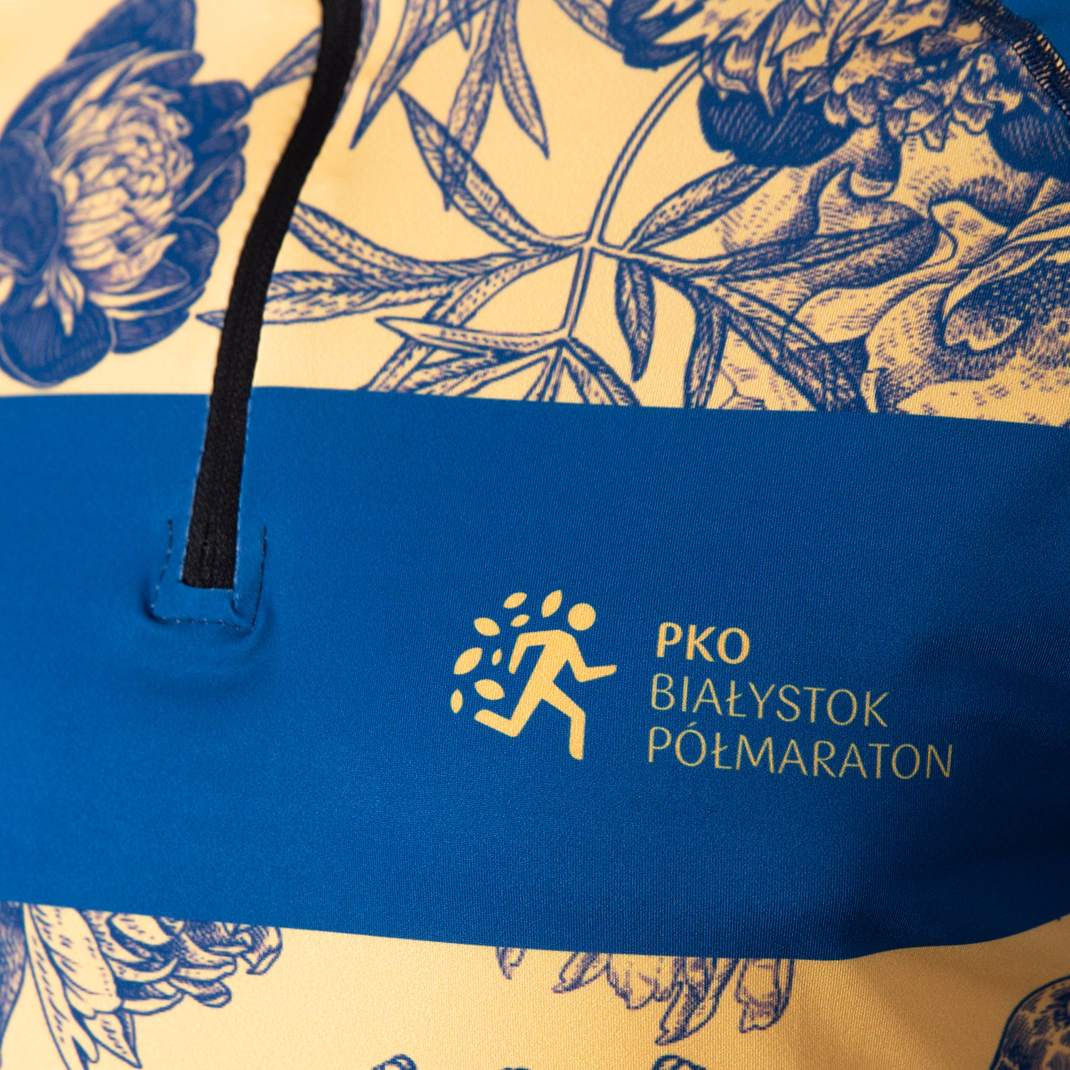 Bluza treningowa Half-Zip Niebieska - obrazek 4